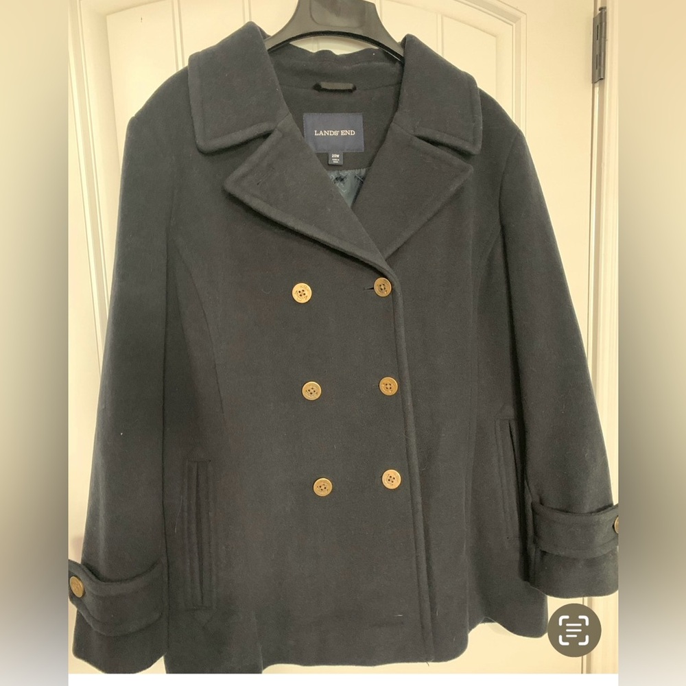 Lands End Wool Pea Coat